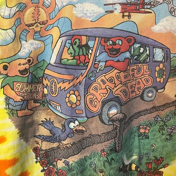 Grateful Dead Liquid Blue 1994 Tie-Dye The Bus Came By Graphic T-Shirt. Size L. - Picture 6 of 11